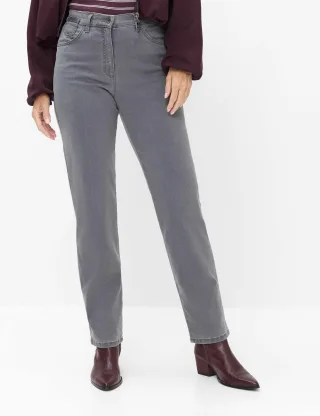 Raphaela by Brax Damen Five-Pocket-Hose Style CORRY, denim grau, Gr. 38K