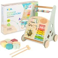COIL Babywalker Lauflernwagen 3in1, Kinderwagen aus Holz, Lernspielzeug, ab 12 Monaten