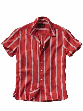 Mey & Edlich Herren Pool-Party-Hemd Rot 100 % Baumwolle