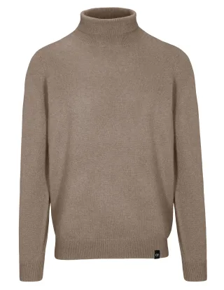 COMMANDER Finest Clothing - Rollkragen Pullover 1/1Arm,uni taupe mel. - Gr. - XXL