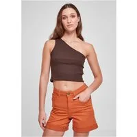URBAN CLASSICS Tanktop Ladies Cropped Asymmetric Top XS bis 5XL