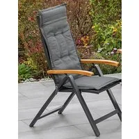 MERXX Hochlehnerauflage Tilos Kissen, (1 St), Polyester, für Sessel, grau