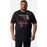 Men Plus T-Shirt T-Shirt Halbarm großer Print Rundhals