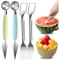 TUWENA Obstschneider Melonenschneider 4 STK, Wassermelonen Drachenfrucht Obst Schneider, (4-tlg)