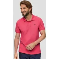 s.Oliver Kurzarmshirt Polo-Shirt Poloshirt mit Logo-Stickerei und Knopfleiste