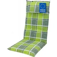 doppler® Hochlehnerauflage 5911 Gartenstuhl Auflagen Kissen Polster für Hochlehner grün karo, (1 Auflage, 1 St., 1 Auflage), UV-beständig hür Hochlehner Stühle