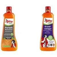poliboy Reinigungsset 2- Reinigung & Pflege - 2x500ml Fussbodenreiniger (Grundreiniger & Parkett Renovierer Seidenmatt - Made in Germany)