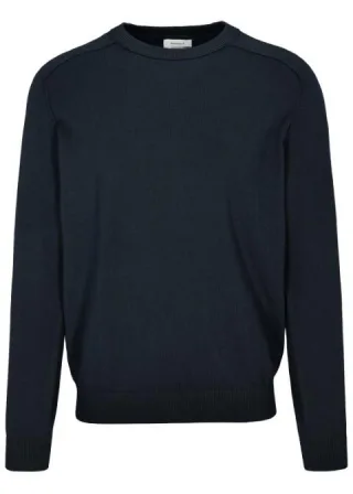 BASEFIELD - Rundhals Pullover night blue - Gr. - M