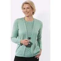 Witt Strickpullover 2-in-1-Pullover Langarm Ajour, Jersey