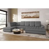 99rooms Wohnlandschaft Toscana, Sofa, U-Form, Rundumbezug aus Strukturstoff NEVE, mit Schlaffunktion