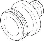 Dornbracht Anschluss Ersatzteile 091104035 D. 45 x 47,5 mm roh vernickelt 091104035-07