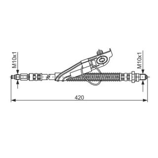 Bosch Bremsschlauch vorne links Ford Courier Fiesta Puma Mazda 121