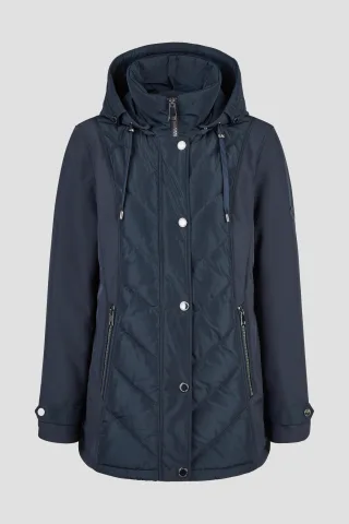 Barbara Lebek - Jacke Down Free mit Kapuze navy - Gr. - 38