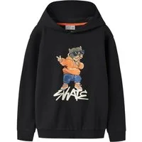 Name It Kapuzensweatshirt NKMNAVI LS NREG SWEAT WH BRU BOX Baumwolle, regular fit