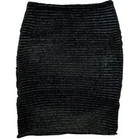 Guru-Shop Minirock Minirock, Boho Strickrock, Ethnorock - schwarz alternative Bekleidung