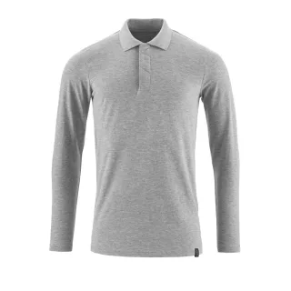 MASCOT Herren Polo-Shirt, Langarm CROSSOVER Grau-meliert 4XL - 20483-961-08-4XL