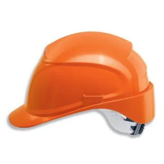 uvex airwing B-WR Schutzhelm mit Lüftung- mit Drehradsystem - langer Schirm orange 52 cm - 61 cm - 9762230