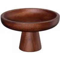 ASA SELECTION Tablett Asa Holzschale auf Fuß Wood Rund Braun (15cm)
