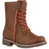 VAN HILL 813135 Schnürstiefelette Damen Schnürstiefeletten Scarlett mit Profilsohle und Warmfutter
