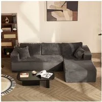 LITBIRD Sofa Modulares L-förmiges Ecksofa mit Schlaffunktion, 272 x 175 x 61 cm, 1 Teile, Rahmenloses Schlafsofa mit symmetrischem Doppelsitz, montagefrei