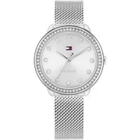Tommy Hilfiger Quarzuhr DEMI 1782698, Armbanduhr, Damenuhr, Glaskristalle, analog, Edelstahlarmband