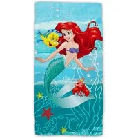 Jerry Fabrics Strandtuch Ariel Friends 70x140 cm – Baumwolle Badetuch für Strand & Pool