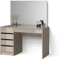 Livinity® Schminktisch Imola, Greige, 120 cm mit Spiegel (2-St)