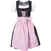 Ramona Lippert Dirndl Pia Damen 3-teiliges Trachtenkleid schwarz rosa Rocklänge 60 cm