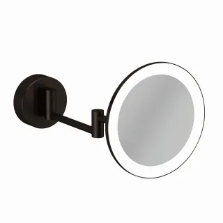 Kludi VELA R LED-Kosmetikspiegel mit Wandhalterung Brushed Gunmetal, 58995N2W 58995N2W