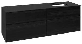 Villeroy & Boch Waschtischunterschrank Collaro C13600 1600x548x500mm 4 Ausz. Waschtisch re Black Oak C13600AB