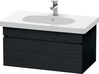 Duravit DuraStyle Waschtischunterbau wandhängend Eiche Schwarz Matt 800x453x398 mm - DS638401616 DS638401616