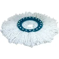 Leifheit Ersatzkopf fuer CLEAN TWIST Disc Mop aus Mikrofaser Moppaufsatz (100 Prozent Polyester)
