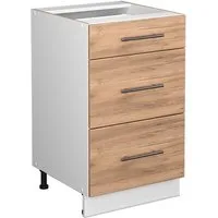 Vicco Unterschrank Fame-Line, Goldkraft Eiche/Weiß, 50 cm ohne Arbeitsplatte (1-St)