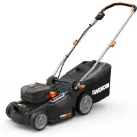Worx Akkurasenmäher WG737E Nitro Profi, 37 cm Schnittbreite, 6 Schnitthöhenstufen 2-7 cm, inkl. 2 Akkus und Ladegerät