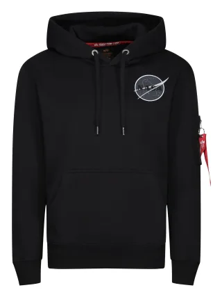 Alpha Industries Dark Side Kapuzenpullover Schwarz Reflektierend