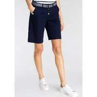 DELMAO Chinoshorts zum Krempeln, mit passendem Gürtel