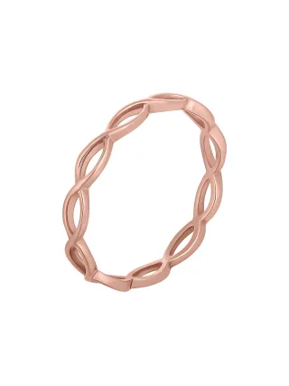 cai Ring 925/- Sterling Silber rosévergoldet Cut Outs Stacking
