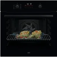 AEG Einbaubackofen SurroundCook® Backöfen der Serie 5000 TU5PB40WSK, Pyrolyse-Selbstreinigung, Komfort: Intuitives LED‑Touchdisplay mit 45 Automatikprogrammen