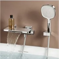doporro Wannenarmatur Badewannenarmatur Duschsystem mit Handbrause für Badewanne DSN-403