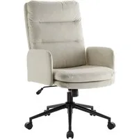 IWMH Bürostuhl Ergonomisch Schreibtischstuhl, Höhenverstellbar Drehstuhl mit Rollen, Lesesessel aus Stoff, Schminktisch Stuhl mit Höher Rückenlehne