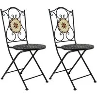 HTI-Living Gartenstuhl Gartenstuhl 2er-Set Metall Schwarz Kairo (Set, 2 St)