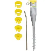 Alberts Einschraub-Bodenhülse, zum Aufschrauben, (Set, 2-St), für Standrohre von Ø 25 bis 65 mm, feuerverzinkt, L: 560 mm