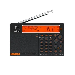 HanRongDa HRD-757 W3 Portable Multi Band Radio with LED Flashlight and SOS Alarm bluetooth Media Player Support TF Card