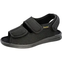 Fischer-Markenschuh Ortho Hausschuh aus Mesh, 3 Klettverschlüsse, Weite K, Frotteefutter