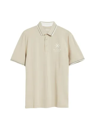 s.Oliver Red Label - Poloshirt beige - Gr. - 3XL