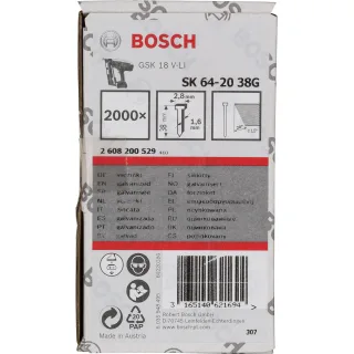 Bosch Senkkopf-Stift SK64 20G, verzinkt - 2608200529