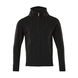MASCOT Herren Gimont Kapuzensweatshirt mit Reißverschluss CROSSOVER Vollschwarz M - 51590-970-90-M