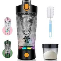 Vashoy Elektrischer Shaker Protein Shaker Elektrisch mit Pulverfach,650ml-Sportbecher, 3 W, BPA-frei, Drehzahl 7500rpm, für Potein Pulver und Milchshake