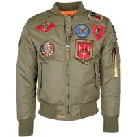TOP GUN Bomberjacke im Pilotenstil mit Patches TG20191053