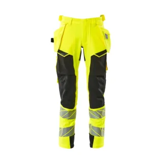 MASCOT Herren Hose mit Hängetaschen ACCELERATE SAFE Hi-vis Gelb / Schwarz 46 - 19031-711-1709-90C46